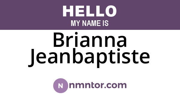 Brianna Jeanbaptiste
