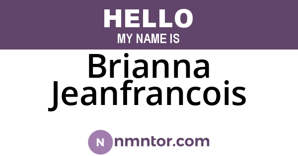 Brianna Jeanfrancois