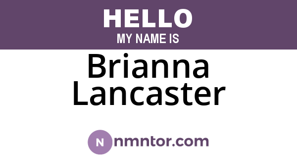 Brianna Lancaster