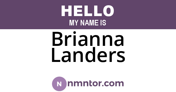 Brianna Landers