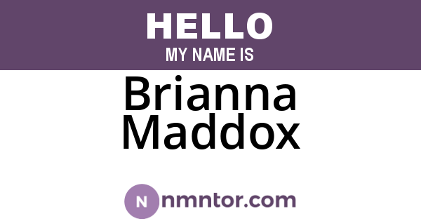 Brianna Maddox