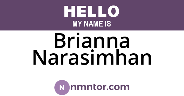 Brianna Narasimhan