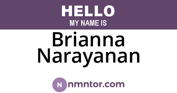 Brianna Narayanan