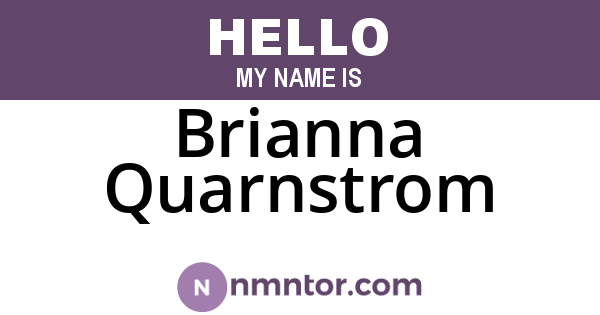 Brianna Quarnstrom
