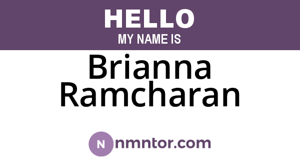 Brianna Ramcharan