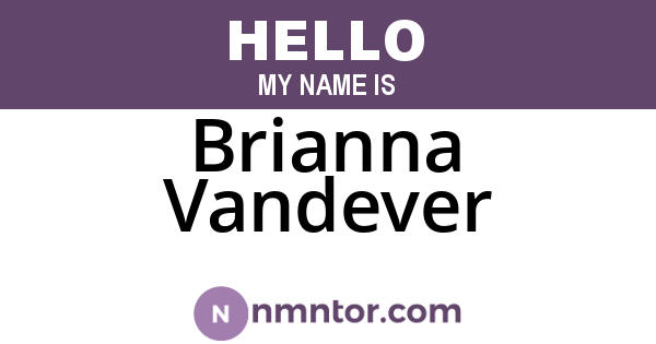 Brianna Vandever