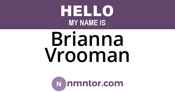 Brianna Vrooman