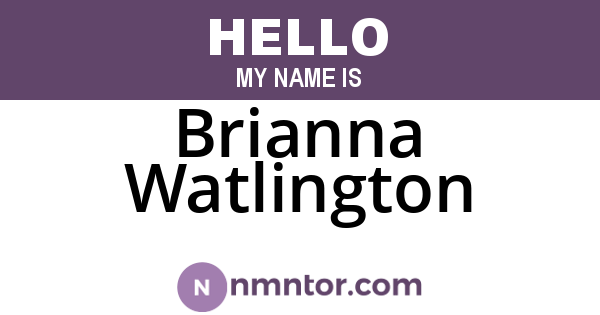 Brianna Watlington