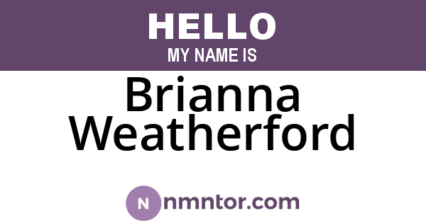 Brianna Weatherford