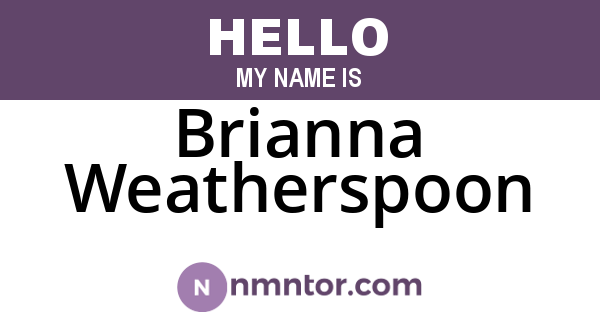 Brianna Weatherspoon