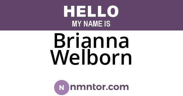 Brianna Welborn