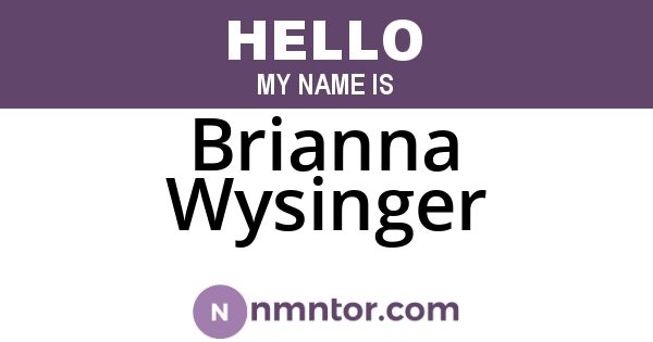 Brianna Wysinger