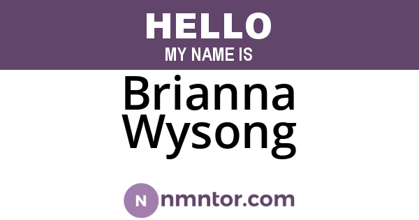 Brianna Wysong