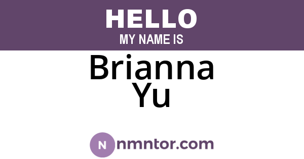 Brianna Yu
