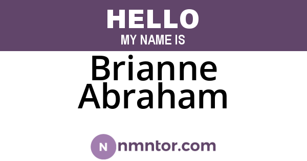 Brianne Abraham