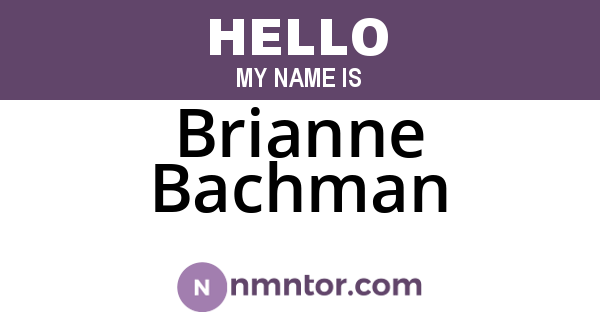 Brianne Bachman