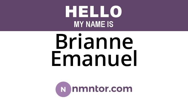 Brianne Emanuel