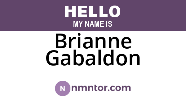 Brianne Gabaldon