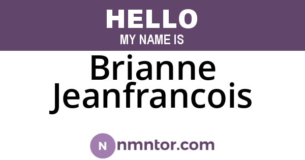 Brianne Jeanfrancois