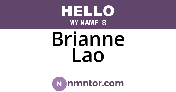 Brianne Lao