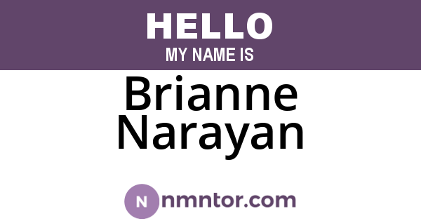 Brianne Narayan