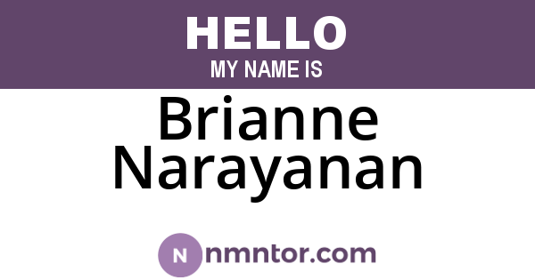 Brianne Narayanan