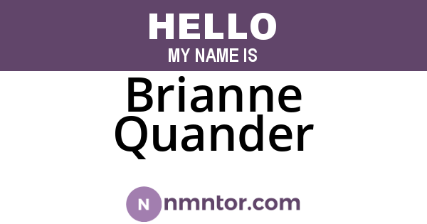 Brianne Quander