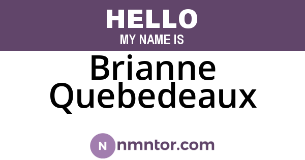 Brianne Quebedeaux