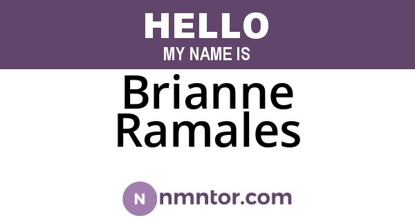 Brianne Ramales