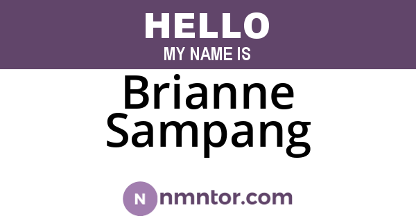 Brianne Sampang