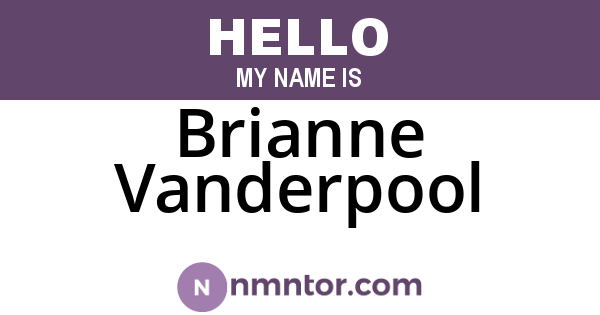 Brianne Vanderpool