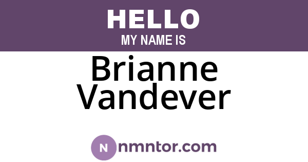 Brianne Vandever