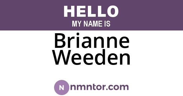 Brianne Weeden
