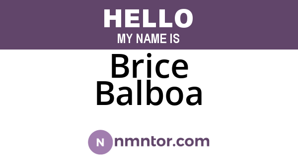 Brice Balboa