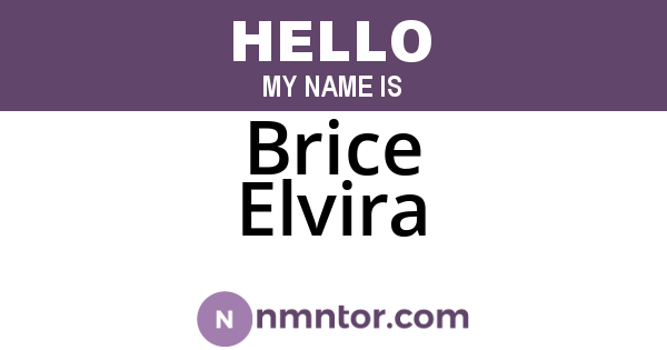 Brice Elvira