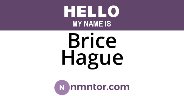 Brice Hague