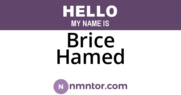 Brice Hamed