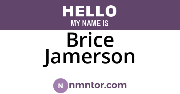 Brice Jamerson