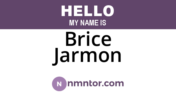 Brice Jarmon