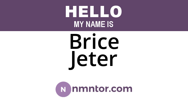 Brice Jeter
