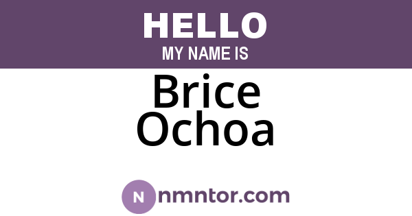 Brice Ochoa