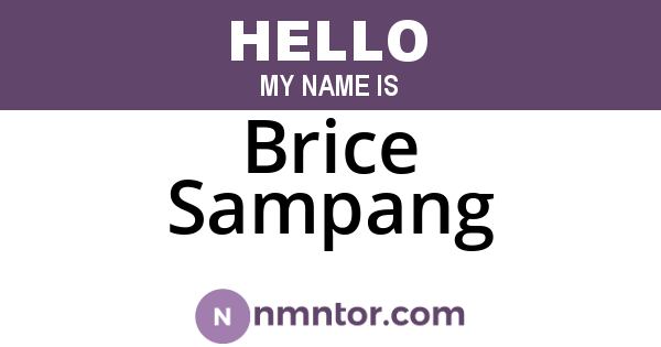Brice Sampang