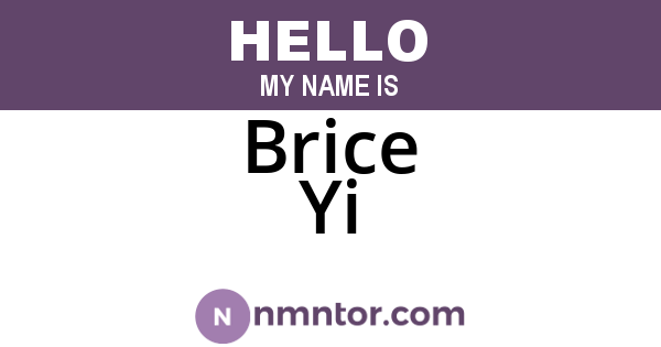 Brice Yi