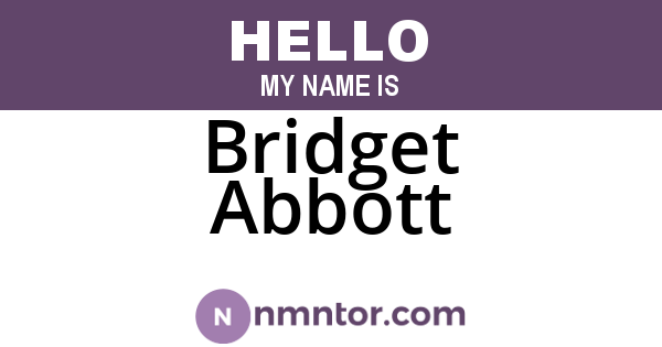 Bridget Abbott