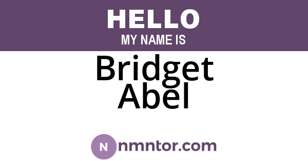 Bridget Abel