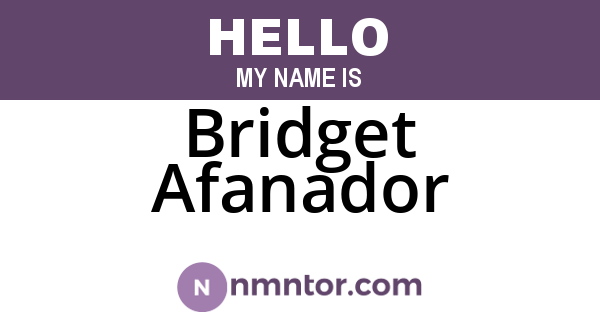Bridget Afanador