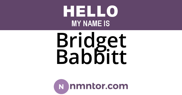 Bridget Babbitt
