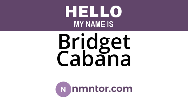 Bridget Cabana