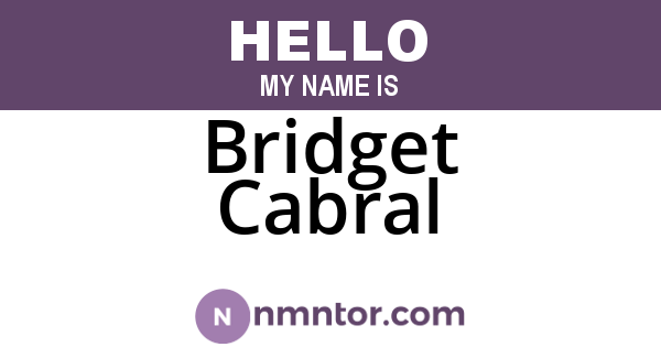 Bridget Cabral