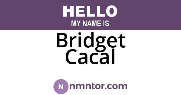 Bridget Cacal